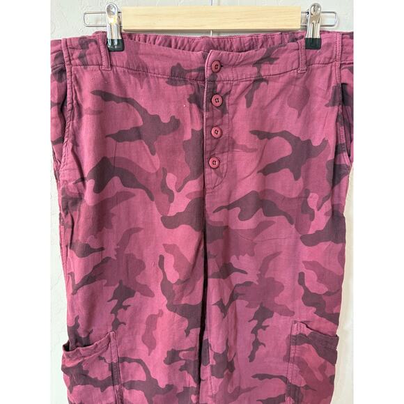 Sundance Sz S Grand View Purple Pink Camo Print Relaxed Fit Cargo Jogger Pants - Picture 2 of 8